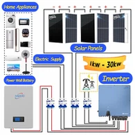1kw Solè Enèji Sistèm Hybrid